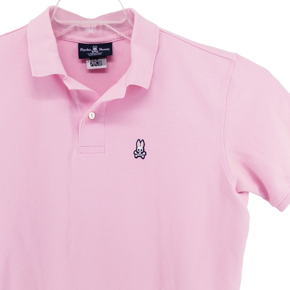 Psycho Bunny Mens 7 XL Pima Cotton Pique Short Sleeve Polo Shirt Pink Preppy